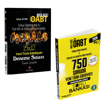 Dizgi Kitap 2026 Meb Ags ÖABT Meşale Türkçe Öğretmenliği - Türk Dili ve Edebiyatı Öğretmenliği Deneme & Meb Ags ÖABT 750 Soruda Yeni Türk Edebiyatı Soru Bankası İshak Atak - Atak Yayınları Seti