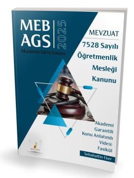 MEB - AGS Mevzuat Bilgisi 7528 Sayılı Öğretmenlik Mesleği Kanunu Konu Anlatımlı Video Fasikül Pelikan Yayınları