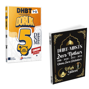 Dizgi Kitap 2026 DHBT Din Hizmetleri Alan Bilgisi Testi Tamamı Çözümlü 5 Deneme & DHBT MBSTS Ders Notları ve 2018-2024 Çıkmış Soru Çözümleri Seti