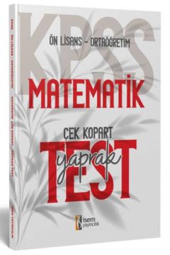 2024 KPSS Ortaöğretim Ön Lisans Matematik Çek Kopart Yaprak Test