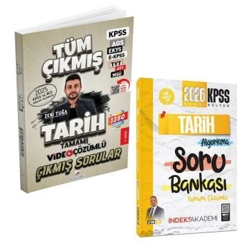 Dizgi Kitap 2026 Tarih Tüm Sınavlar Tamamı Video Çözümlü Çıkmış Sorular ve İndeks Akademi KPSS Tarih Algoritma Soru Bankası Çözümlü Seti