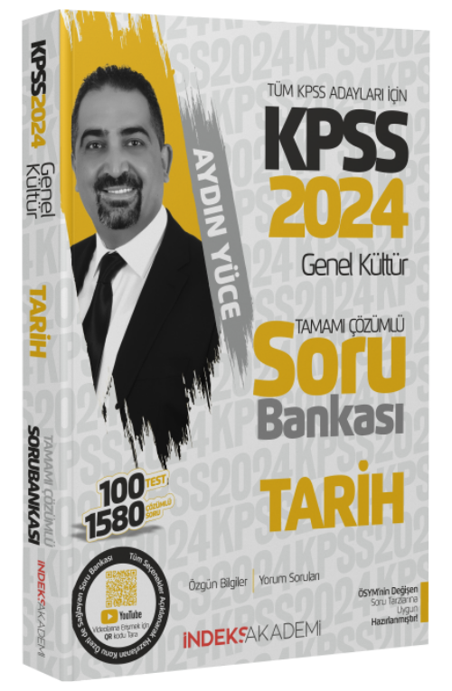İndeks Akademi 2024 KPSS Tarih Soru Bankası Çözümlü - Aydın Yüce