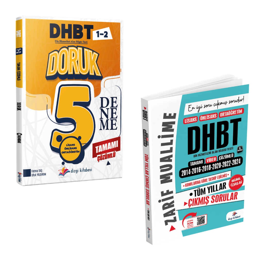 Dizgi Kitap 2026 DHBT Din Hizmetleri Alan Bilgisi Testi Tamamı Çözümlü 5 Deneme & DHBT Son 6 Sınav  Orijinal Çıkmış Sorular Seti