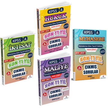 Dizgi Kitap 2026 Kpss A Hukuk Çıkmış Sorular, Kpss A Maliye Çıkmış Sorular, Kpss A İktisat Çıkmış Sorular, Kpss A Muhasebe Çıkmış Sorular (2015-2025)  Seti