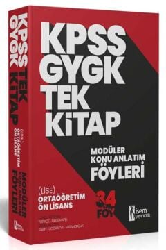 2024 KPSS GYGK Ortaöğretim Ön Lisans Tek Kitap Modüler Konu Anlatım Föyleri