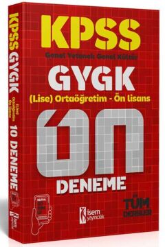024 KPSS GYGK Ortaöğretim Ön Lisans 10 Deneme Dijital Çözümlü