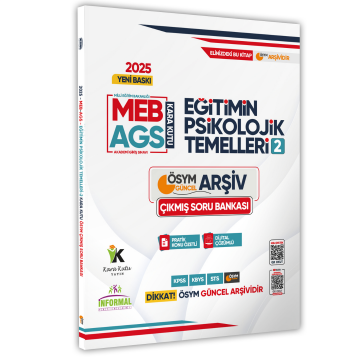2025 MEB-AGS Kara Kutu Eğitimin Psikolojik Temelleri 2 ÖSYM Çıkmış Soru Bankası Konu Özetli Çözümlü İnformal Yayınları