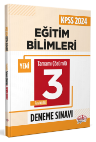 Editör Yayınları KPSS Eğitim Bilimleri Tamamı Çözümlü 3 Deneme Sınavı
