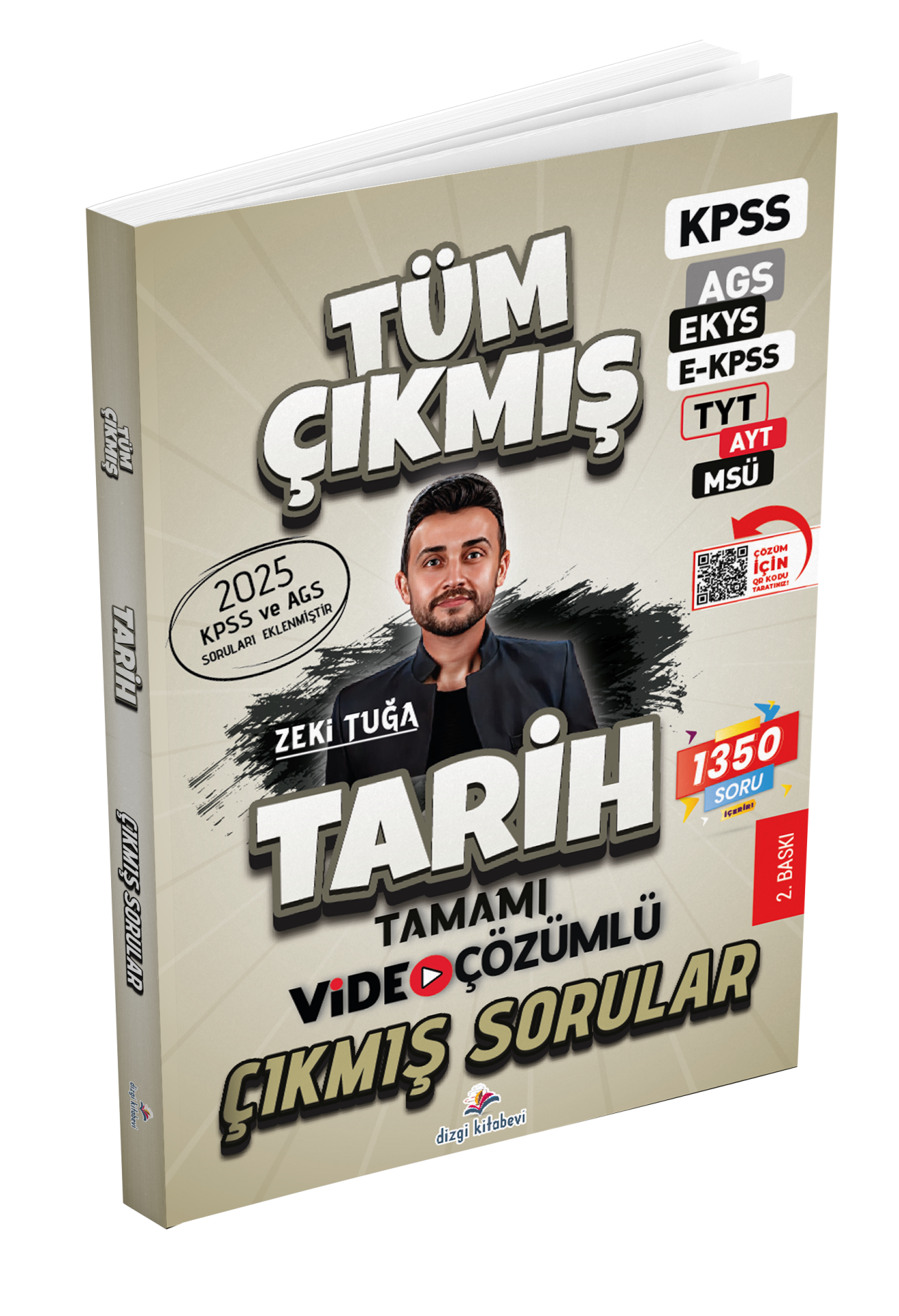 Dizgi Kitap 2026 KPSS AGS Tarih Tüm Sınavlar Tamamı Video Çözümlü Çıkmış Sorular 2. Baskı Zeki Tuğa