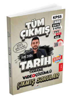 Dizgi Kitap 2026 KPSS AGS Tarih Tüm Sınavlar Tamamı Video Çözümlü Çıkmış Sorular 2. Baskı Zeki Tuğa
