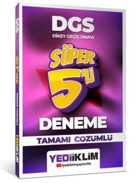 2026 DGS Tamamı Çözümlü Süper 5'li Deneme Yediiklim Yayınları