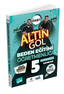 Dizgi Kitap 2025 Meb Ags ÖABT Altın Gol Beden Eğitimi Öğretmenliği Tamamı Çözümlü 5 Deneme 2. Baskı