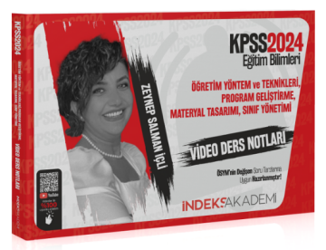 İndeks Akademi 2024 KPSS Eğitim Bilimleri Öğretim Yöntem ve Teknikleri, Program Geliştirme Video Ders Notları - Zeynep Salman İçli