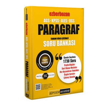 AGS-KPSS-ALES-DGS Ezberbozan Paragraf Tamamı Video Çözümlü Soru Bankası Pegem Akademi