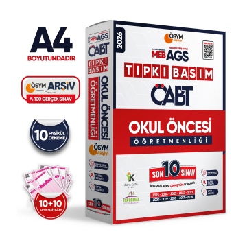 2026 MEB-AGS ÖABT OKUL ÖNCESİ Öğretmenliği ÖSYM Tıpkı Basım 10lu Deneme Paketi Türkiye Geneli İnformal Yayınları