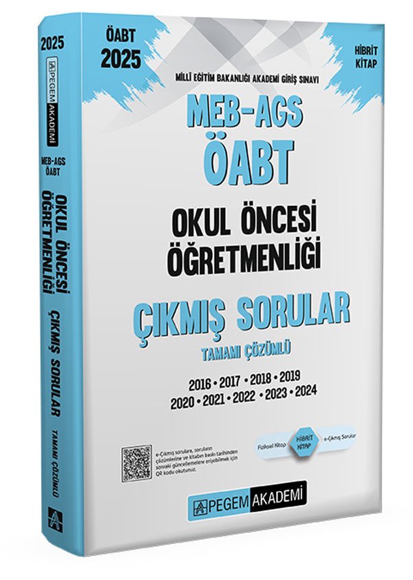 2025 MEB-AGS-ÖABT Okul Öncesi Öğretmenliği Çıkmış Sorular Pegem Yayınları