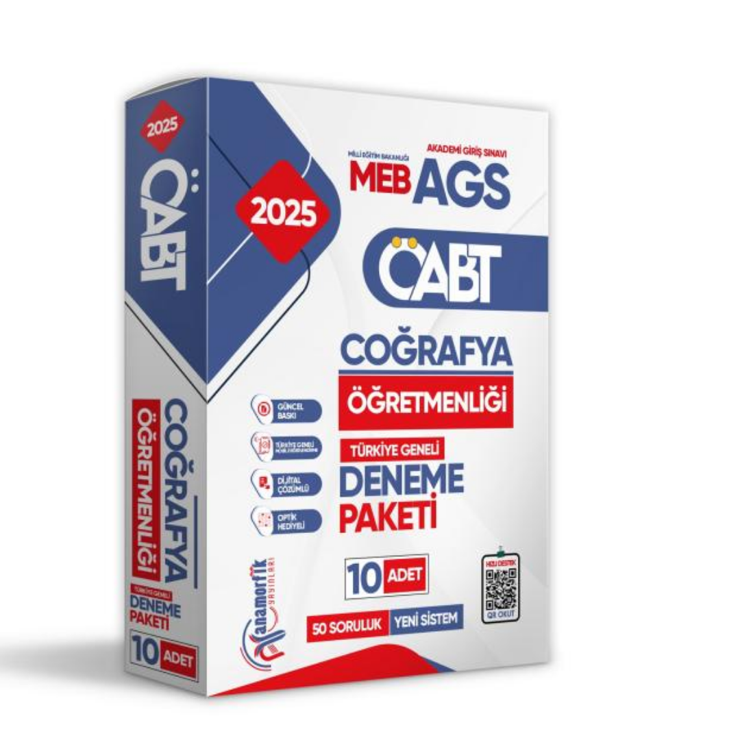 2025 MEB-AGS ÖABT YENİ SİSTEM COĞRAFYA Öğretmenliği 10lu Paket Deneme Çözümlü Türkiye Geneli İnformal Yayınları