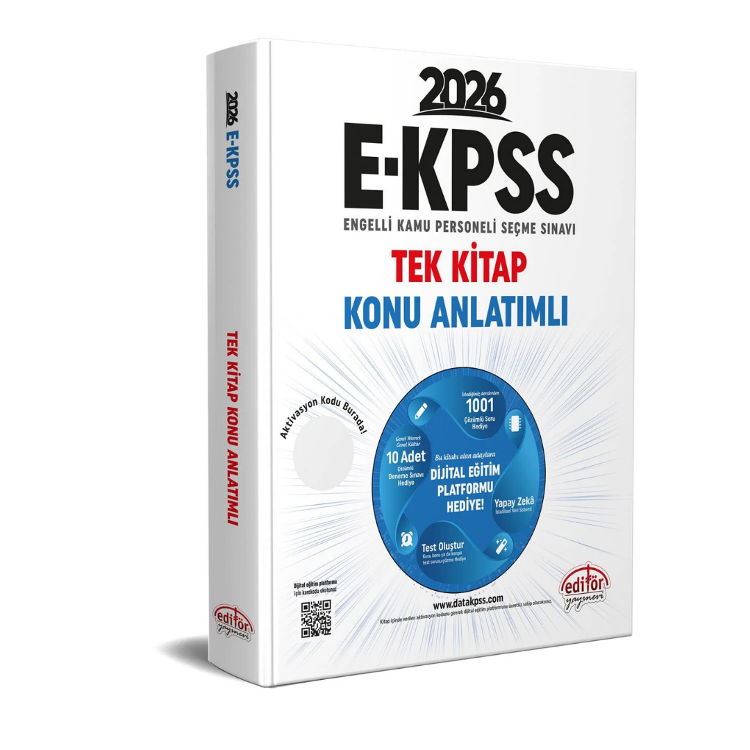 2026 EKPSS Tek Kitap Konu Anlatımlı Editör Yayınları