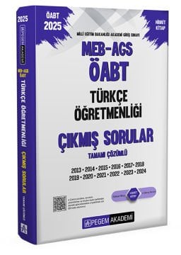 2025 MEB-AGS-ÖABT Türkçe Öğretmenliği Çıkmış Sorular Pegem Yayınları