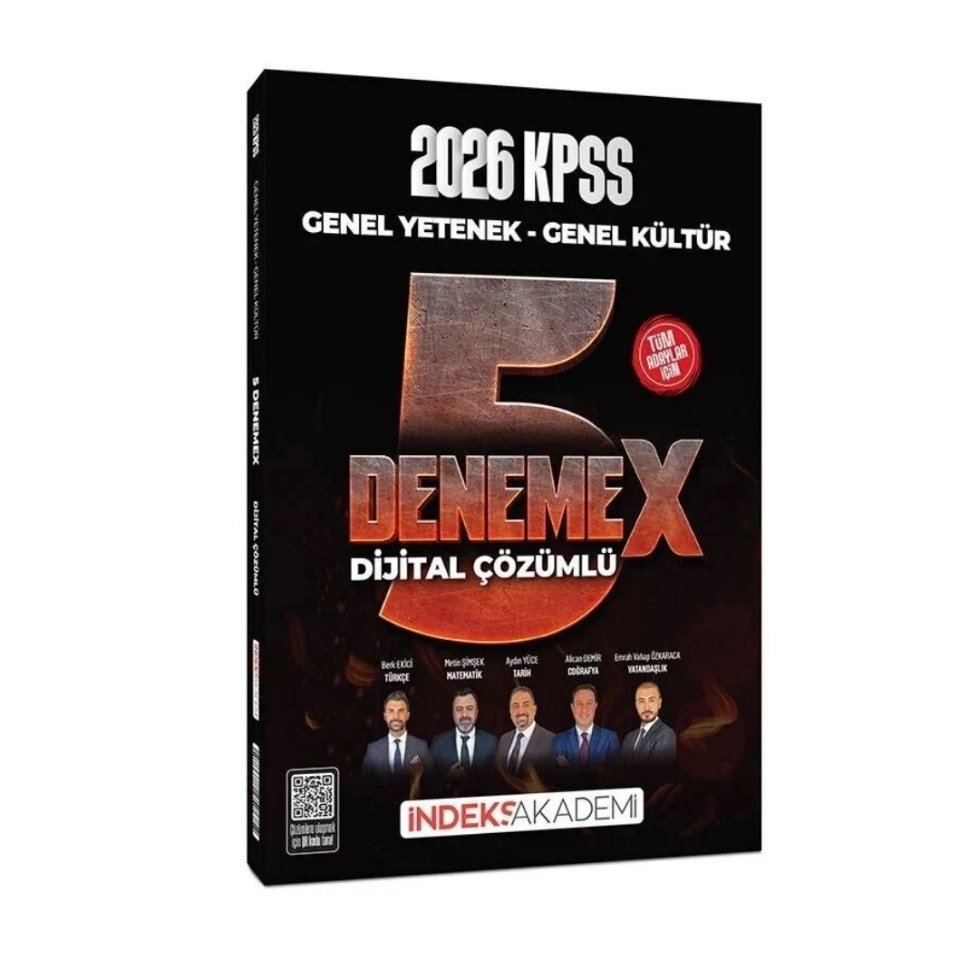 2026 KPSS Genel Yetenek Genel Kültür 5 DenemeX Çözümlü İndeks Akademi Yayıncılık
