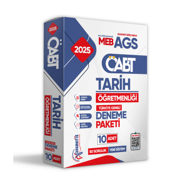 2025 MEB-AGS ÖABT YENİ SİSTEM TARİH Öğretmenliği 10lu Paket Deneme Çözümlü Türkiye Geneli İnformal Yayınları