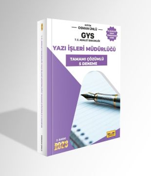 Adalet Bakanlığı Gys Yazı İşleri Müdürlüğü Sınavına Hazırlık Tamamı Çözümlü 5 Deneme 2023 2. Baskı