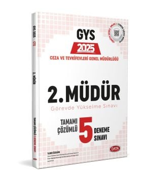Data Yayınları 2025 GYS Ceza Ve Tevkif Evleri 2. Müdür Tamamı Çözümlü 5 Deneme Sınavı