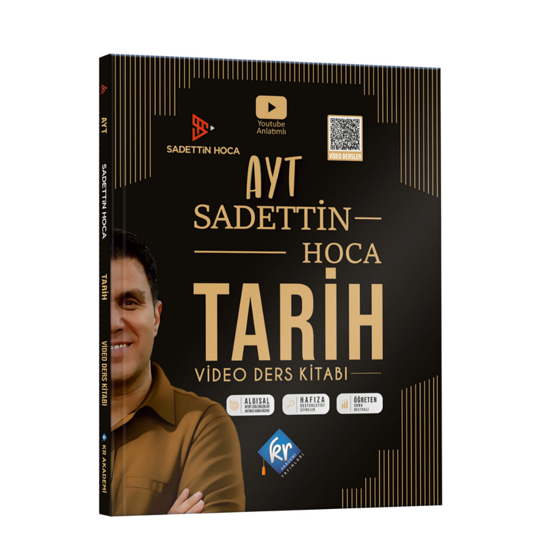 Sadettin Hoca AYT Tarih Video Ders Kitabı KR Akademi Yayınları