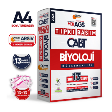 2026 MEB-AGS ÖABT Biyoloji Öğretmenliği ÖSYM Tıpkı Basım 13lü Deneme Paketi Türkiye Geneli İnformal Yayınları