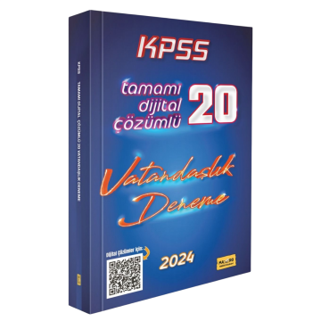 Makro Kitap 2024 KPSS Vatandaşlık Tamamı Dijital Çözümlü 20 Deneme