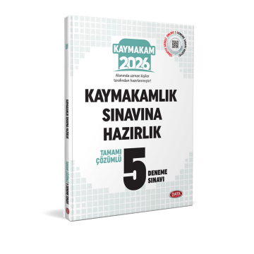 Data Yayınları 2026 Kaymakamlık Sınavına Hazırlık Tamamı Çözümlü 5 Deneme Sınavı
