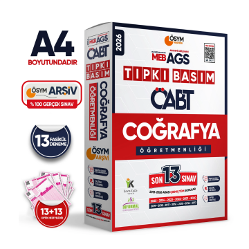 2026 MEB-AGS ÖABT Coğrafya Öğretmenliği ÖSYM Tıpkı Basım 13lü Deneme Paketi Dijital Cevaplı İnformal Yayınları