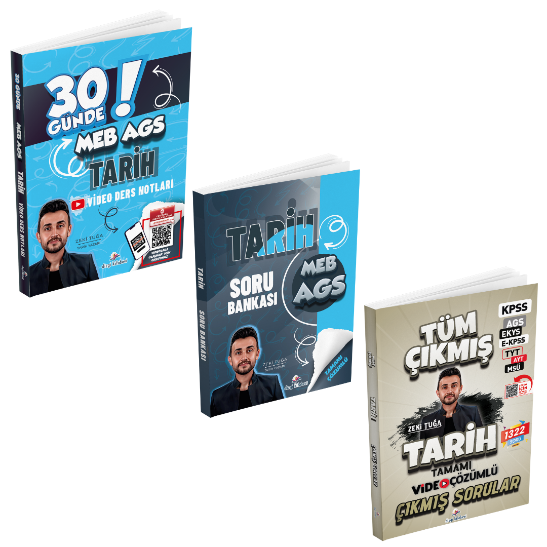 Dizgi Kitap 2026 MEB AGS Tarih Kazandıran 3'lü Set Zeki Tuğa