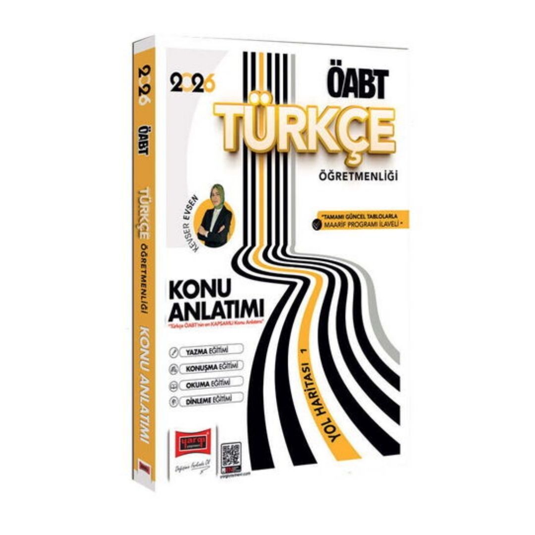 Yargı Yayınları 2026 ÖABT Türkçe Öğretmenliği Yazma Eğitimi - Konuşma Eğitimi - Okuma Eğitimi - Dinleme Eğitimi Konu Anlatımı Yol Haritası 1