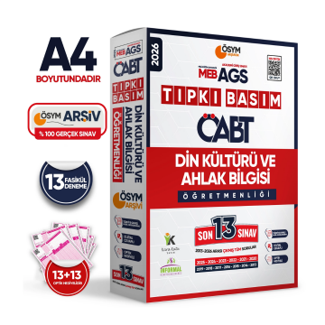 2026 MEB-AGS ÖABT Din Kültürü ve Ahlak Bilgisi Öğretmenliği DKAB ÖSYM Tıpkı Basım 13lü Deneme Paketi İnformal Yayınları
