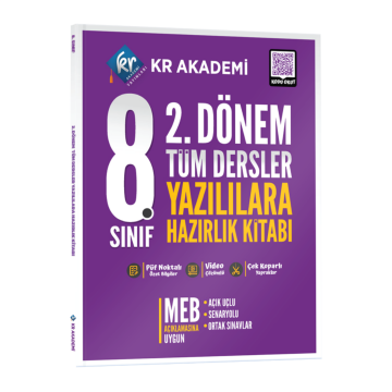 KR Akademi 8. Sınıf 2. Dönem Tüm Dersler Yazılılara Hazırlık Kitabı