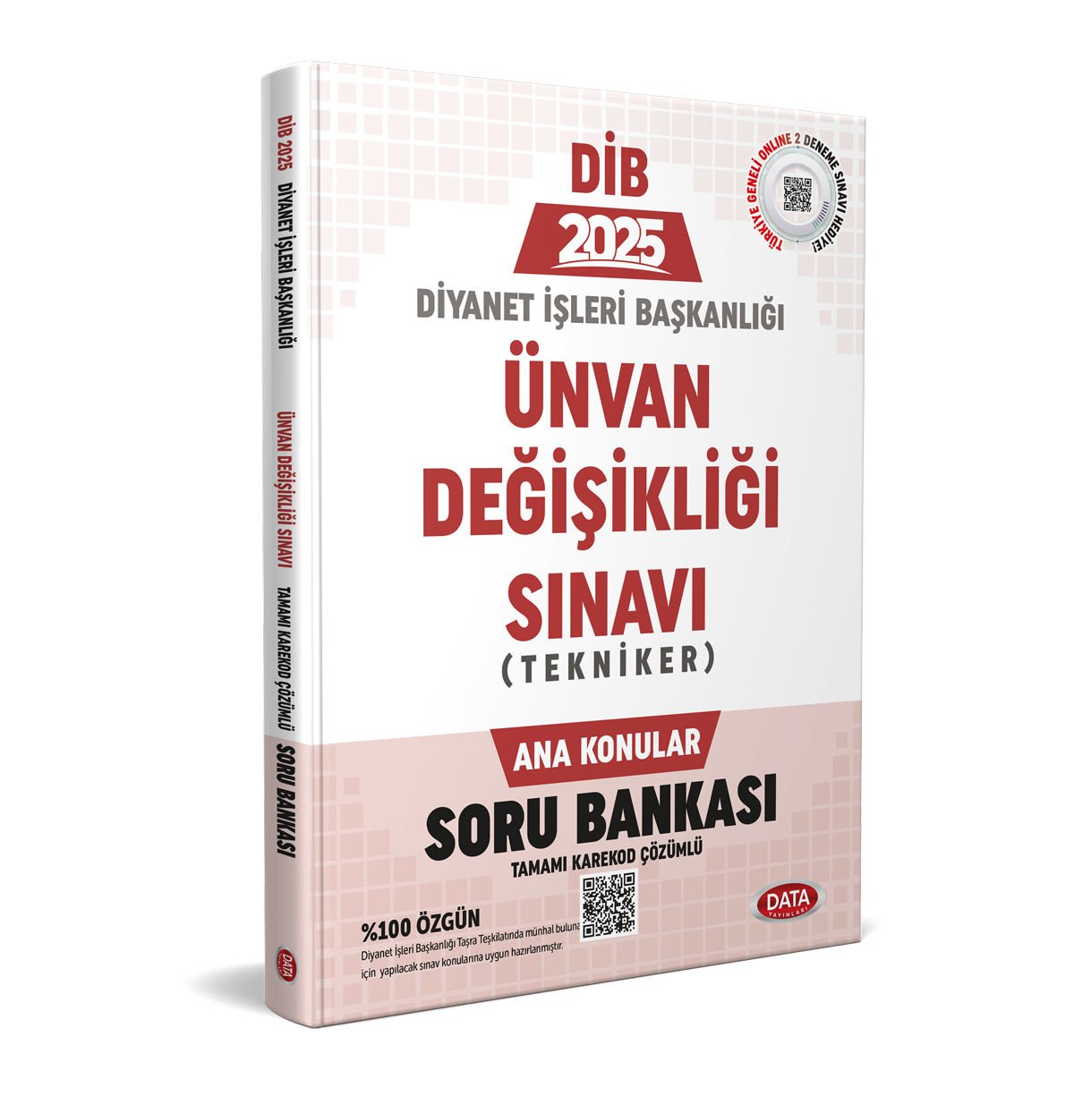 Diyanet İşleri Başkanlığı Unvan Değişikliği Sınavı Tekniker Ana Konular Soru Bankası - Karekod Çözümlü Data Yayınları