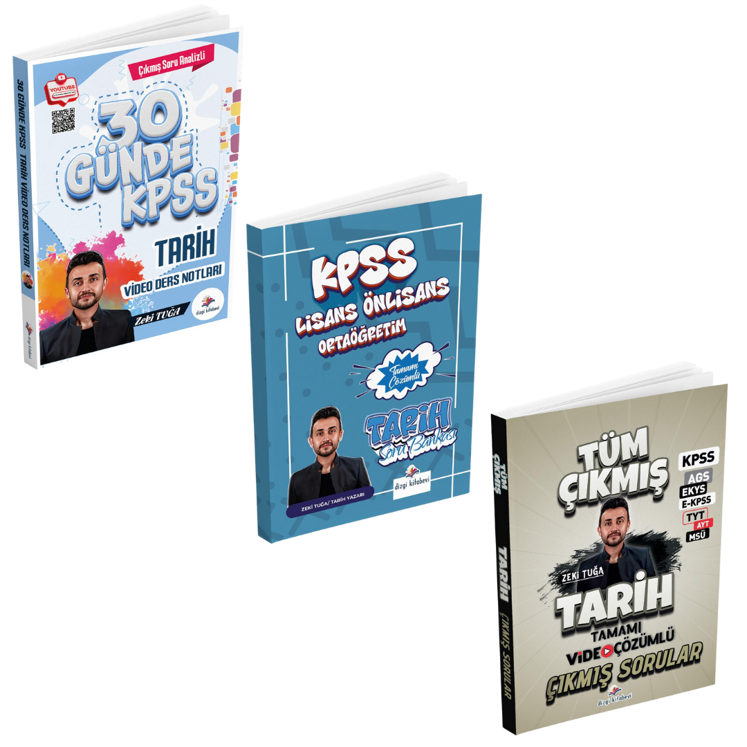 Dizgi Kitap 2026 KPSS Tarih Kazandıran 3'lü Set Zeki Tuğa