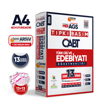 2026 MEB-AGS ÖABT Türk Dili ve Edebiyatı Öğretmenliği ÖSYM Tıpkı Basım 13lü Deneme Paketi Dijital Çözümlü İnformal Yayınları