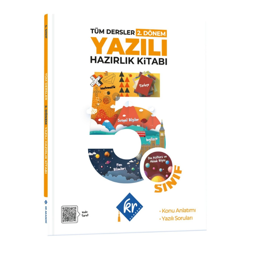 5. Sınıf Tüm Dersler 2. Dönem Yazılı Hazırlık Kitabı KR Akademi