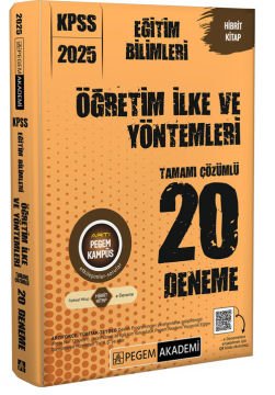 Pegem Akademi 2025 KPSS Eğitim Bilimleri Öğretim İlke ve Yöntemleri Tamamı Çözümlü 20 Deneme