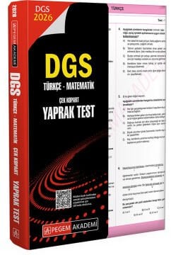 2026 DGS Türkçe-Matematik Çek Kopart Yaprak Test Pegem Akademi