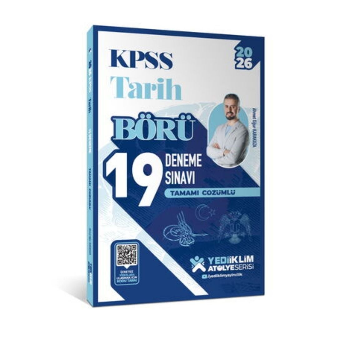 2026 KPSS Börü Tarih Tamamı Çözümlü 19 Deneme Sınavı Yediiklim Yayınları