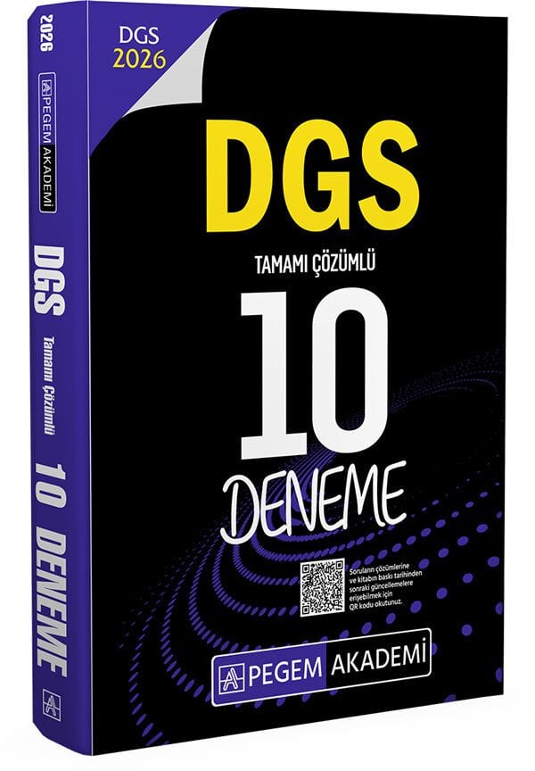 2026 DGS Tamamı Çözümlü 10 Deneme Pegem Yayınları
