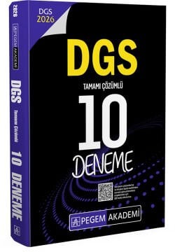 2026 DGS Tamamı Çözümlü 10 Deneme Pegem Yayınları