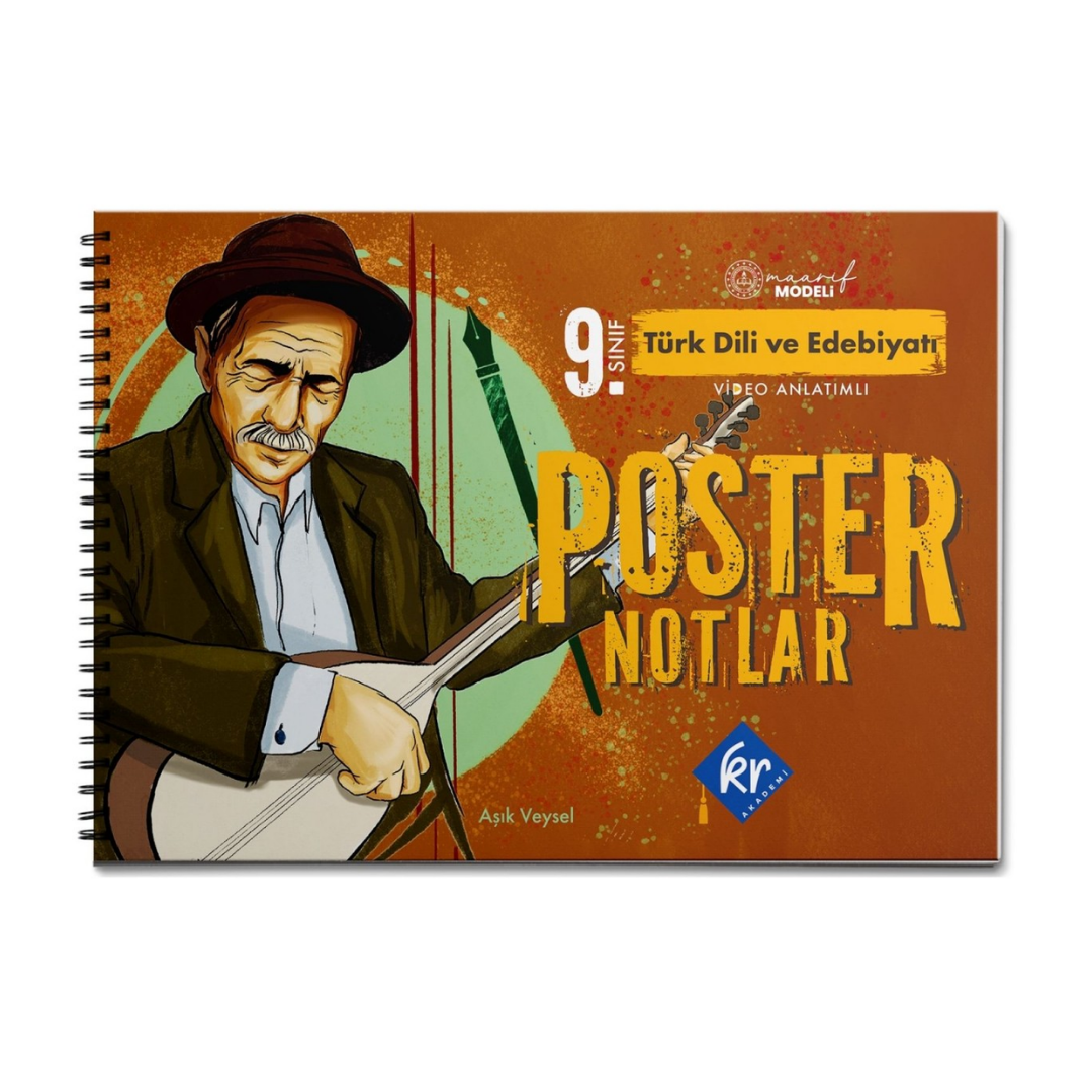 9. Sınıf Maarif Modeli Türk Dili ve Edebiyatı Poster Notlar KR Akademi