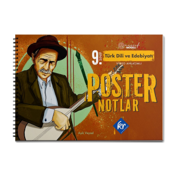 9. Sınıf Maarif Modeli Türk Dili ve Edebiyatı Poster Notlar KR Akademi