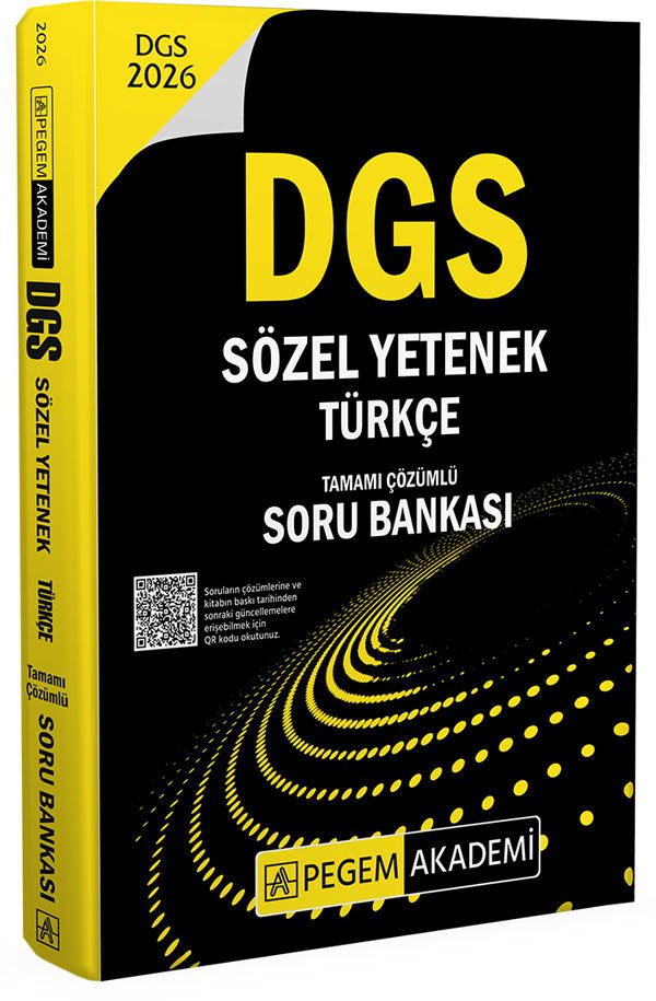 2026 DGS Sözel Yetenek Türkçe Tamamı Çözümlü Soru Bankası Pegem Yayınları