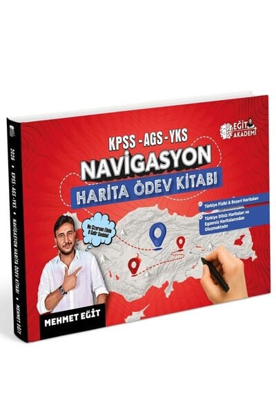 2026 KPSS - AGS - YKS Navigasyon Harita Ödev Kitabı Mehmet Eğit Eğit Akademi