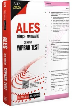 2026 ALES Türkçe-Matematik Çek Kopart Yaprak Test Pegem Akademi